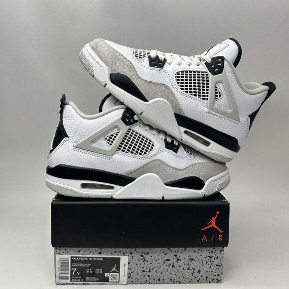 Nike Air Jordan 4 Retro GS “Military Black Neutral Grey” 2023 - Picture 1 of 7